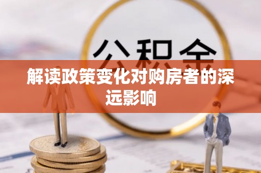 托克托解读政策变化对购房者的深远影响